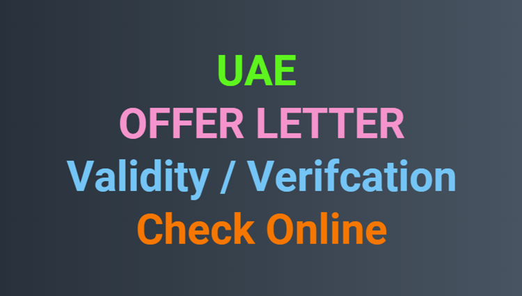 Offer letter verification UAE and validity