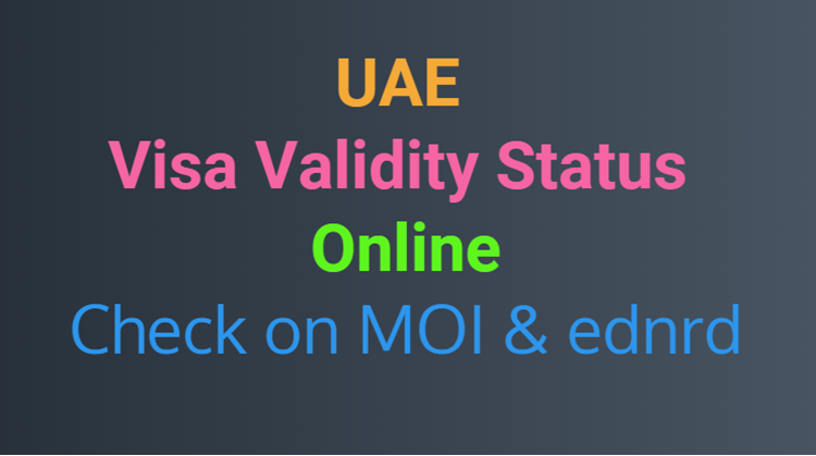 Visa Validity Status Online check UAE