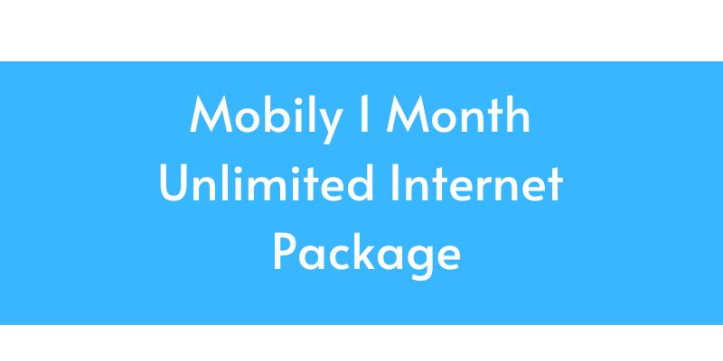 Mobily 1 Month Unlimited Internet Package