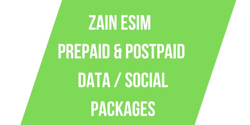 Zain eSIM Prepaid & Postpaid Data Social Packages