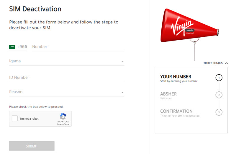 How to Deactivate Virgin Mobile SIM Online in KSA