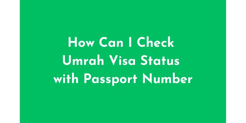 How Can I Check Umrah Visa Status with Passport Number